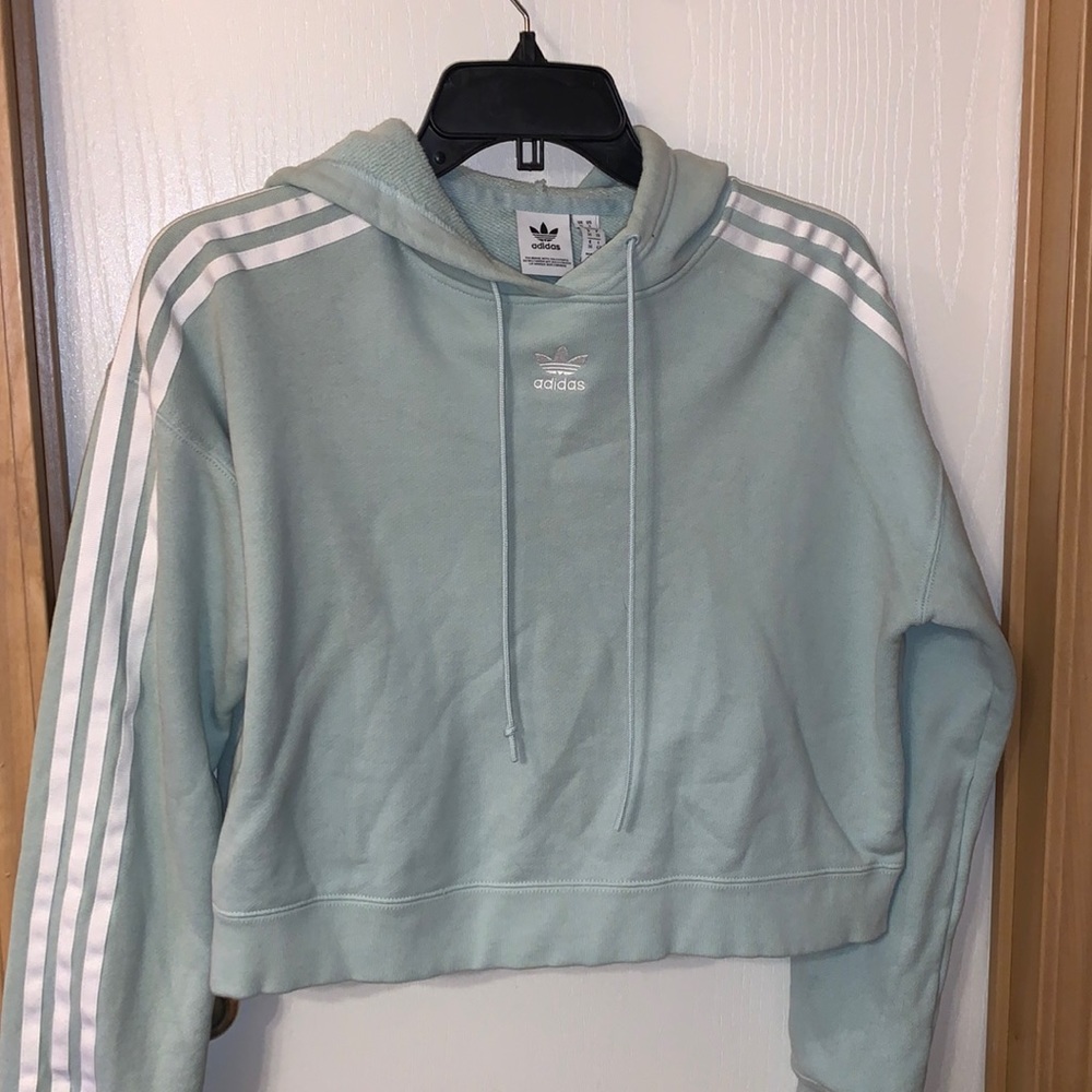 cropped adidas hoodie